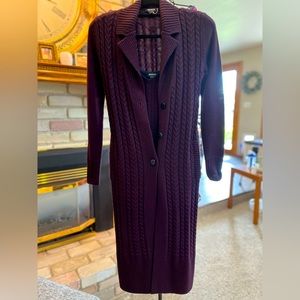 Worth NY Cardigan&Cami sweater set Deep Amethyst XS NWOT